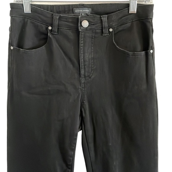 Universal Standard High Rise Flare Sava Jeans Women’s Size 6 Tall Stretch Black - Picture 3 of 10